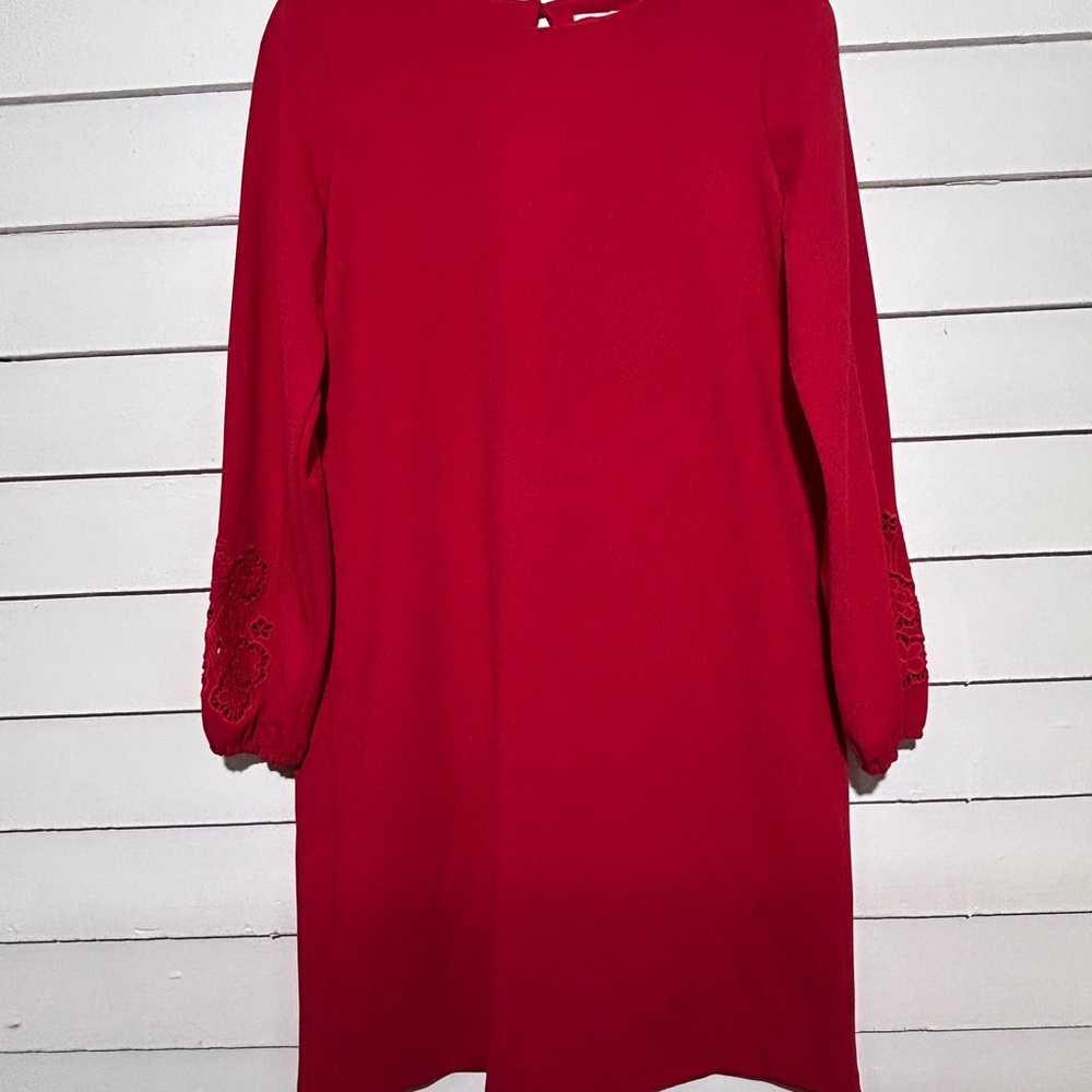 Spense Vibrant Red Long Sleeve Dress